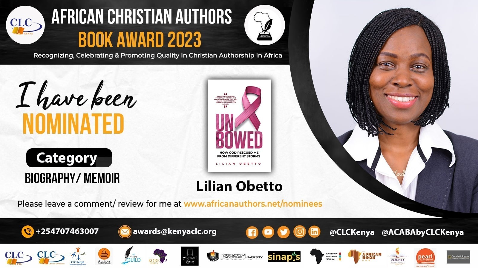 Lilian’s Book Title Unbowed Was Both About Her Personal Journey And Authorship