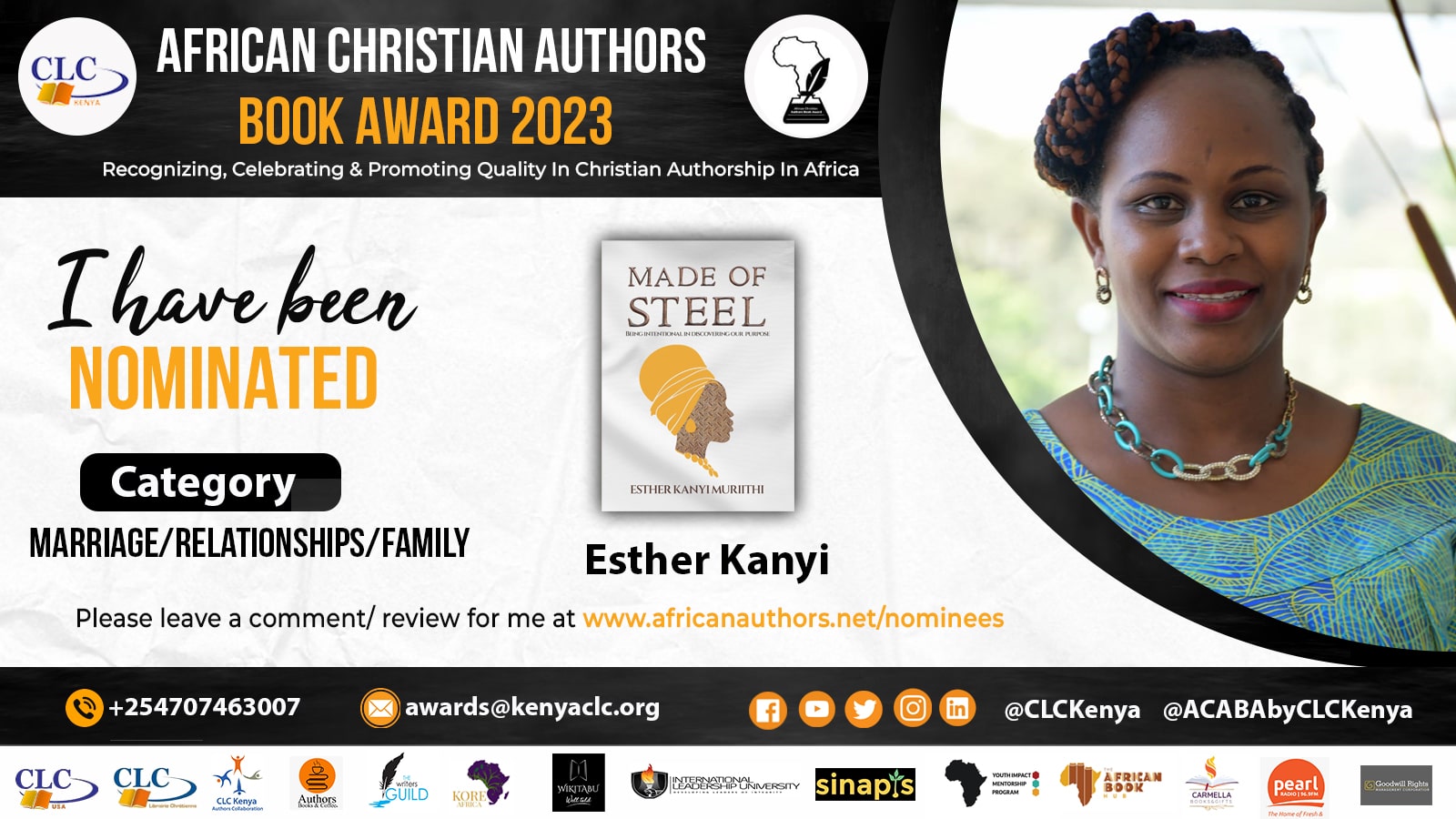 Esther Kanyi Had A Rough Start With The English Language In School, She Still Went On To Author ‘Made Of Steel’