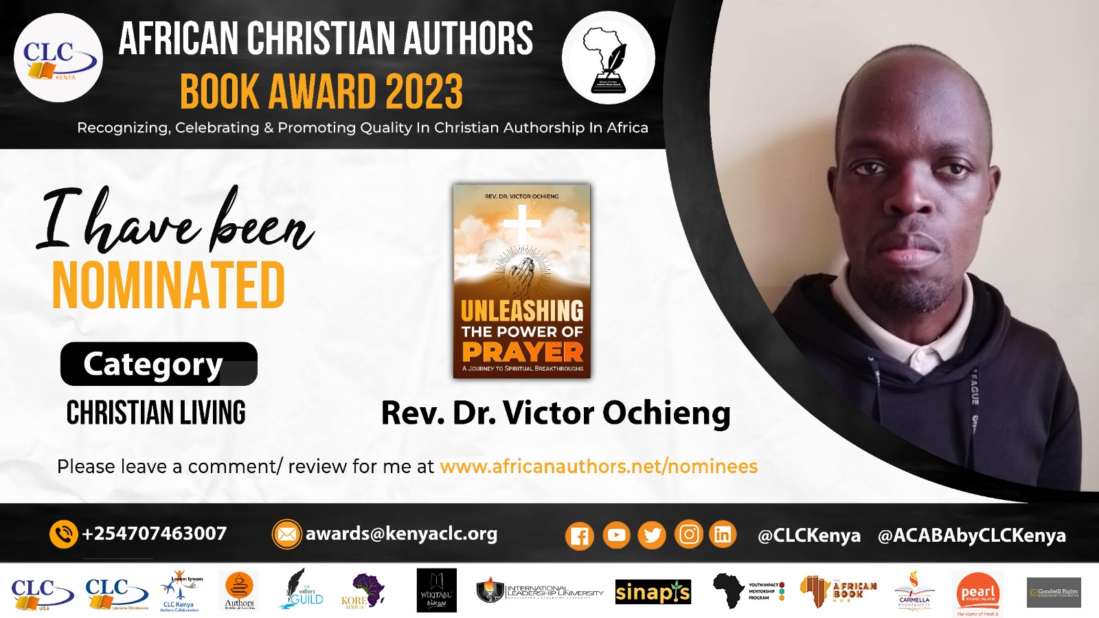 Dr. Victor Ochieng Describes His Writing Journey As One Made Possible By The Grace Of God.