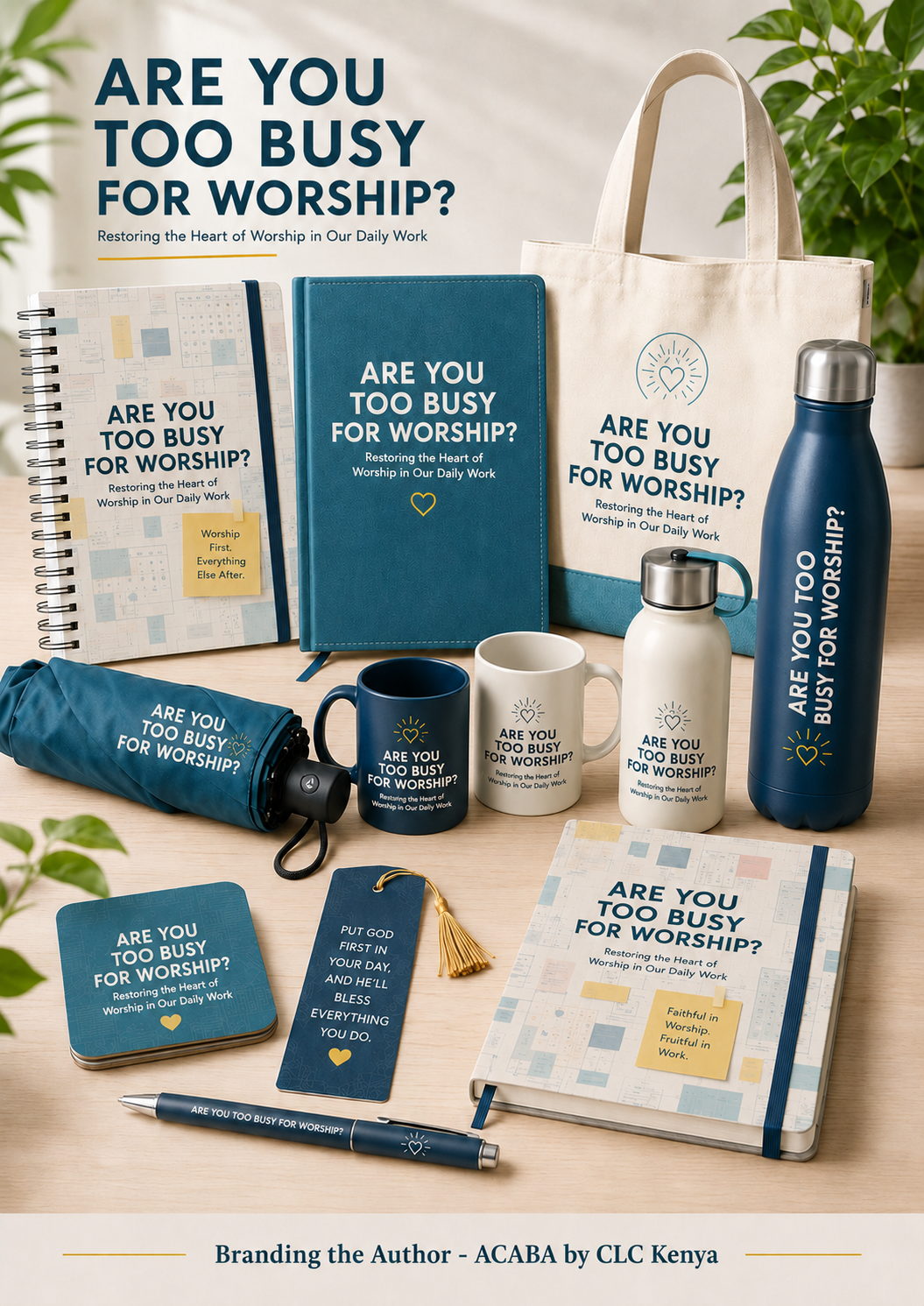 Are You Too Busy For Worship branded merchandise