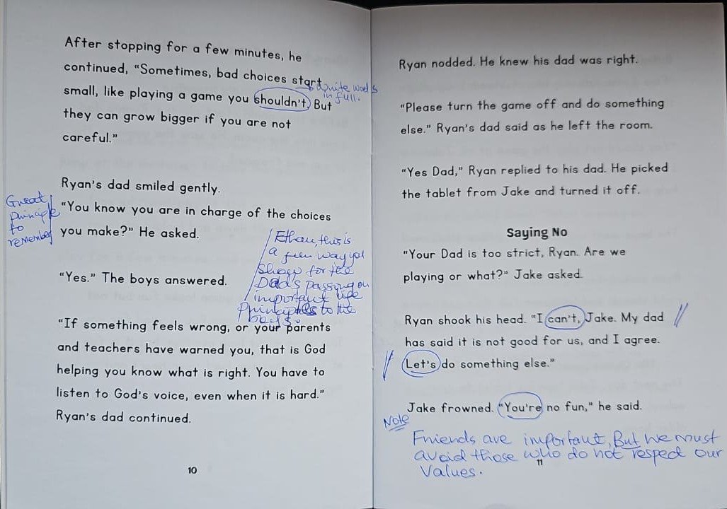 Judges’ handwritten comments page 5 for Too Close for Comfort